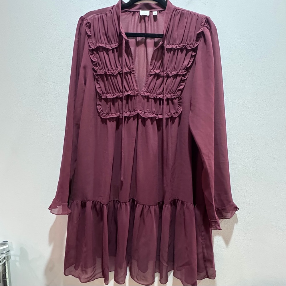 Wilfred Deep Purple Ruffle Tunic - Picture 2 of 3